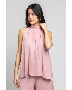 بلوزة بدون أكمام بفيونكة خلفية