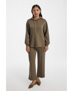 Straight Pants with Front Pleat