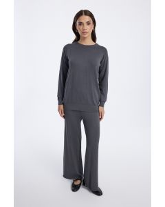 بنطلون نسائي محبوك واسع الساق