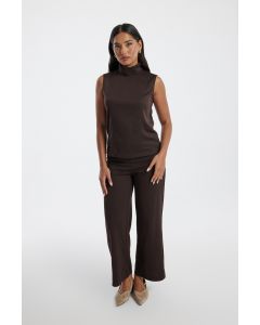 Wide Leg Pants with Elastic Waist