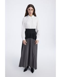 فستان ماكسي بليسيه بخصر مطاطي