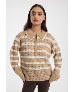 كنزة تريكو نسائية مخططة