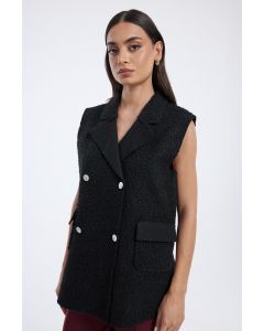 فيست بخامة منسوجة وجيوب أمامية