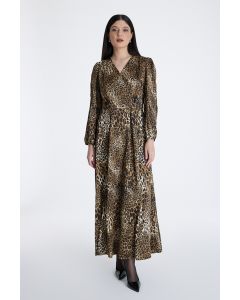 فستان ماكسي بطبعة ليوبارد