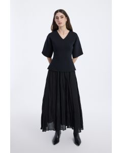 فستان ماكسي مع توب ببلوم