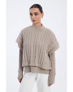 بلوزة نسائية محبوكة بطبقات