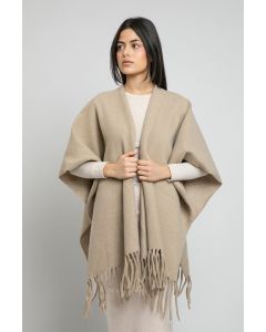 شال صوفي بحواف شراشيب