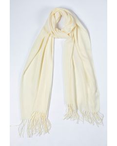 وشاح سادة ناعم مع شراشيب