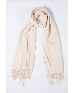 وشاح سادة ناعم مع شراشيب