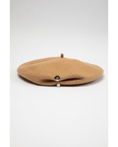 قبعة بيريه صوف بلمسة لؤلؤ