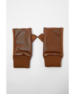 قفازات بدون أصابع مع أطراف مضلعة