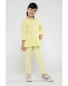t-shirt with print and ruffle