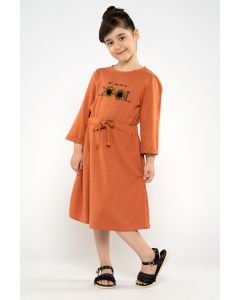 فستان ميدي بطبعة
