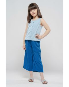 textured flowy cropped pants