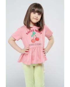 تيشيرت بطبعة وكشكش