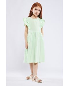 فستان قصير بكشكش