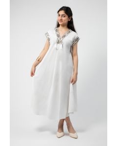 maxi girls dress with embroidery and sequins