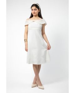 longline girls dress with sequins