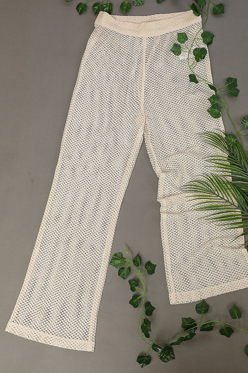 mesh fabric pants