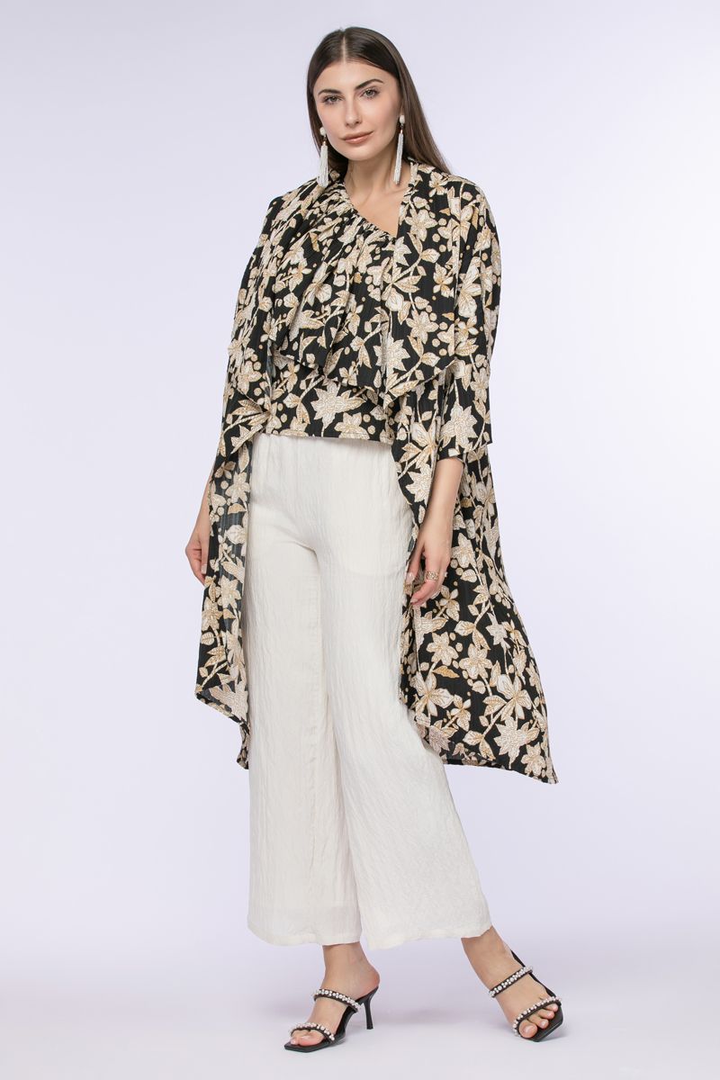printed kimono shirt