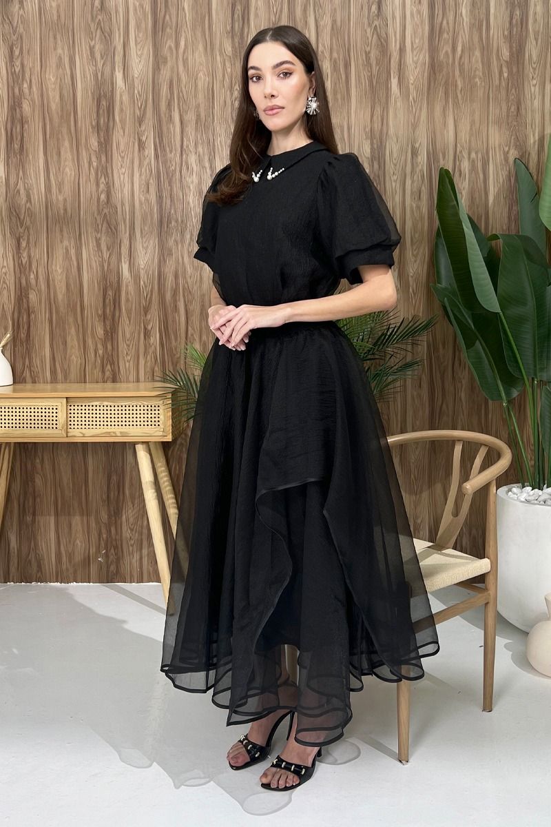 layered women skirt with ruffles