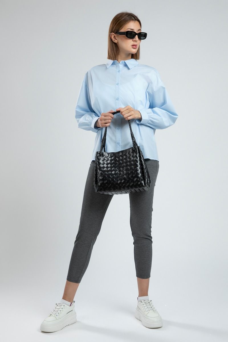 Office Legging Pants with Contrast Waist