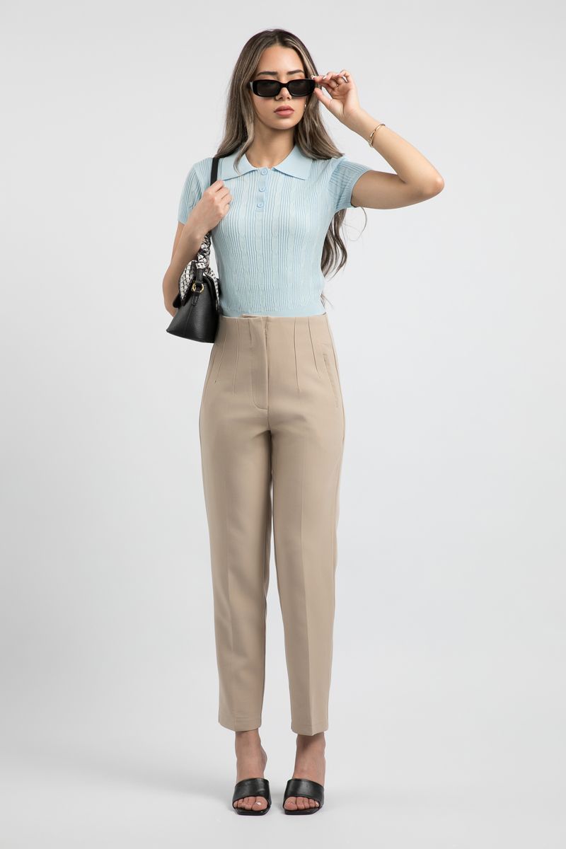 ほぼ新品manhole5万円購入　class super slim slacks Buy now Women's Solid Color High-Waisted Pants with Front
