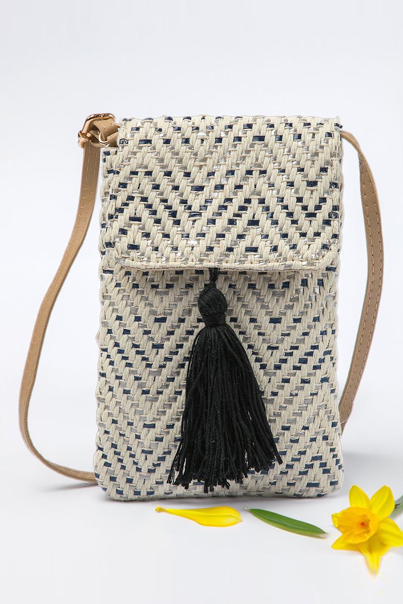 knitted shoulder bag