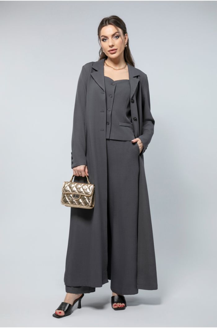 Long Sleeves Maxi Blazer - Timeless Elegance, Effortless Power